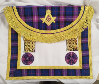 (image for) Craft Master Masons Apron - Masonic Universal Tartan (Scottish)